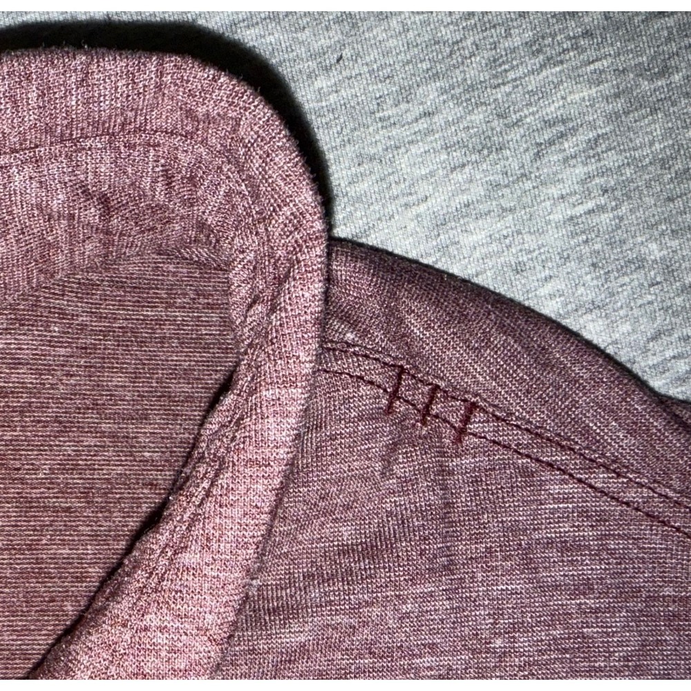 Lululemon Evolution Polo Mens Size Large Maroon Heather Golf Athletic Tech Shirt